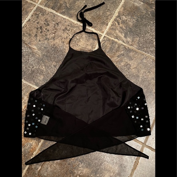 ✨💫 QUIZ Shiny Beaded Crop Top - size UK14 (FAIR) - Picture 2 of 16